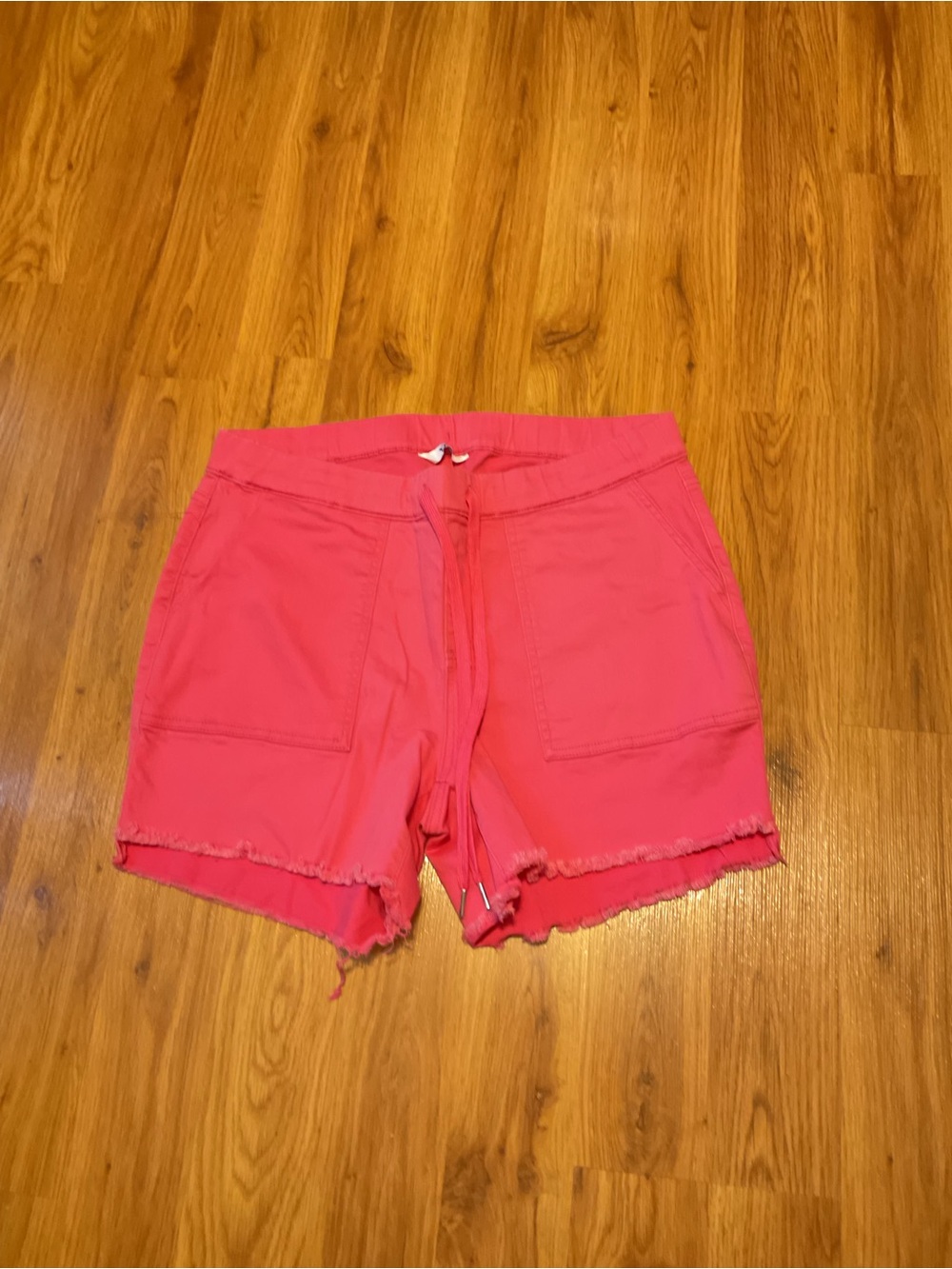 Women’s YMI Hot Pink Denim Pull On Shorts Raw Hem Size 1X
